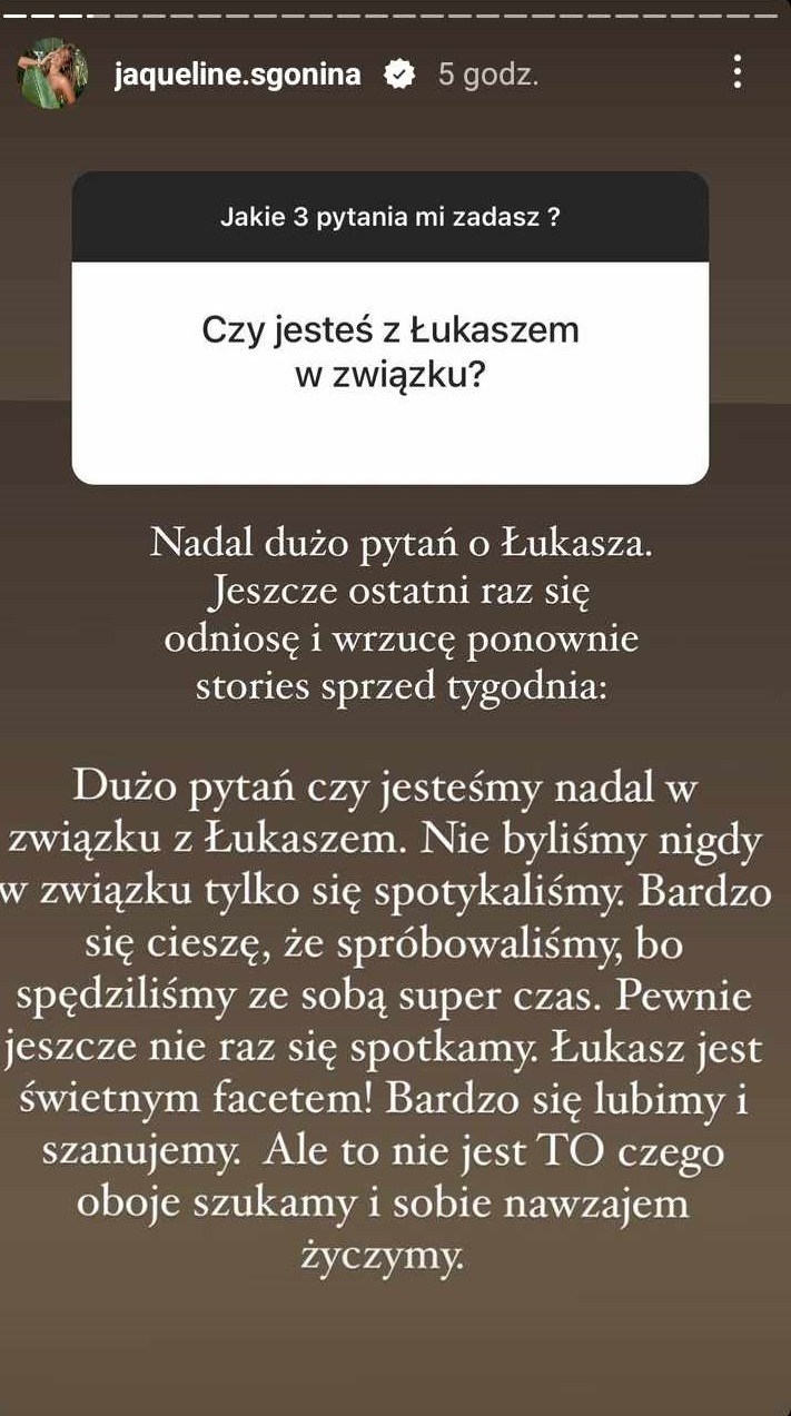 Jaqueline z Love Island na Instagramie