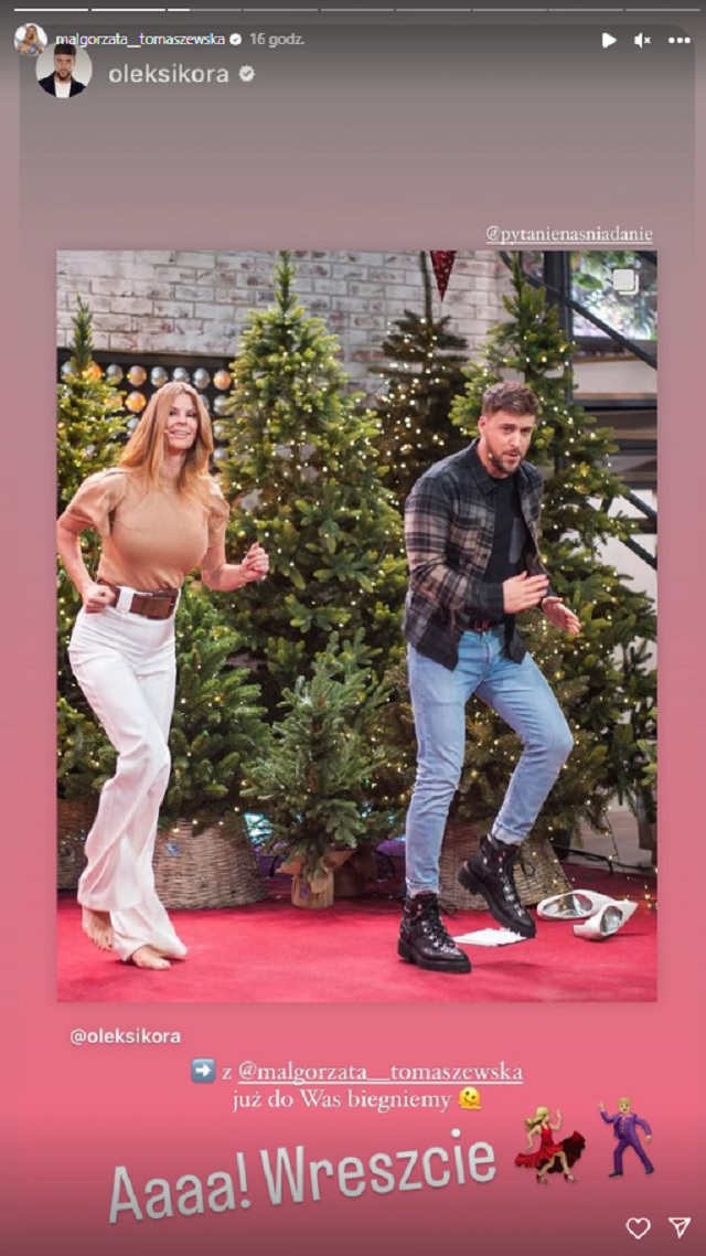 Małgorzata Tomaszewska w pytaniu na sniadanie